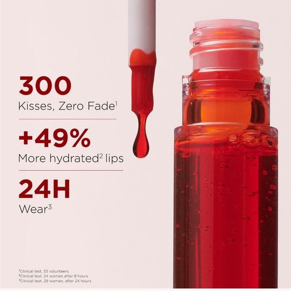 New! Clarins Hydrating Water Lip Stain in #3 Red Water - Picture 7 of 10